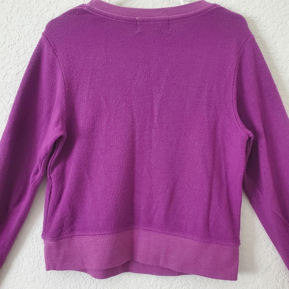 Wildfox Kids Purple Soft Cozy Graphic Sweater Sweatshirt Beach Palm Trees NWT - Picture 8 of 13
